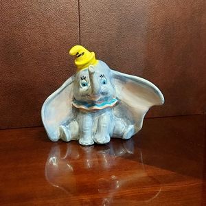 Very Rare 7” Tall WALT DISNEY’S DUMBO COIN BANK in Fine Porcelain Excellent Cond